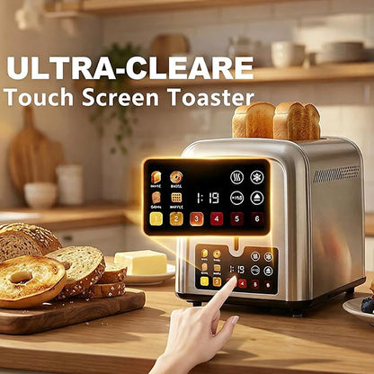 Touch Screen Toaster 2 Slice Retro Stainless Steel, Best Prime 2 Slice Toaster - Image 2