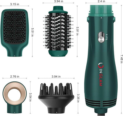 IG INGLAM Hair Dryer Brush, 4-in-1 Detachable Blow Dryer Brush, Ionic Diffuser - Image 6