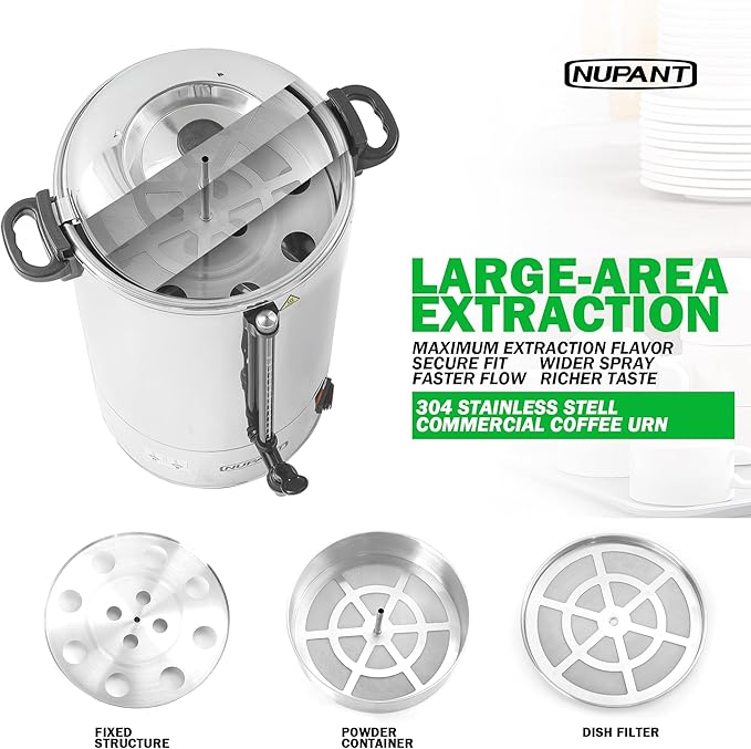 Commercial Coffee Urn 50 Cup/8L Coffee Dispenser - Image 4