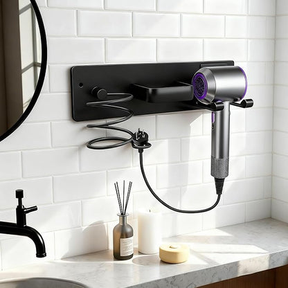 Dovyn Blow Dryer Holder Wall Mount, 3 in 1 Bathroom Hair Tool Organizer - Image 6