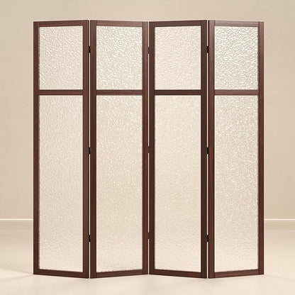 Acrylic Room Divider, 4-Panel Freestanding Partition Screen, Frosted - Image 9