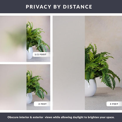 Natural Frost Light Effects Window Privacy Film by Artscape - Decorative Frosted Glass Design, Static Cling, Privacy from Both Sides, Reduces Glare, Helps Create a Calm Space - 17.72 x 72 Inch