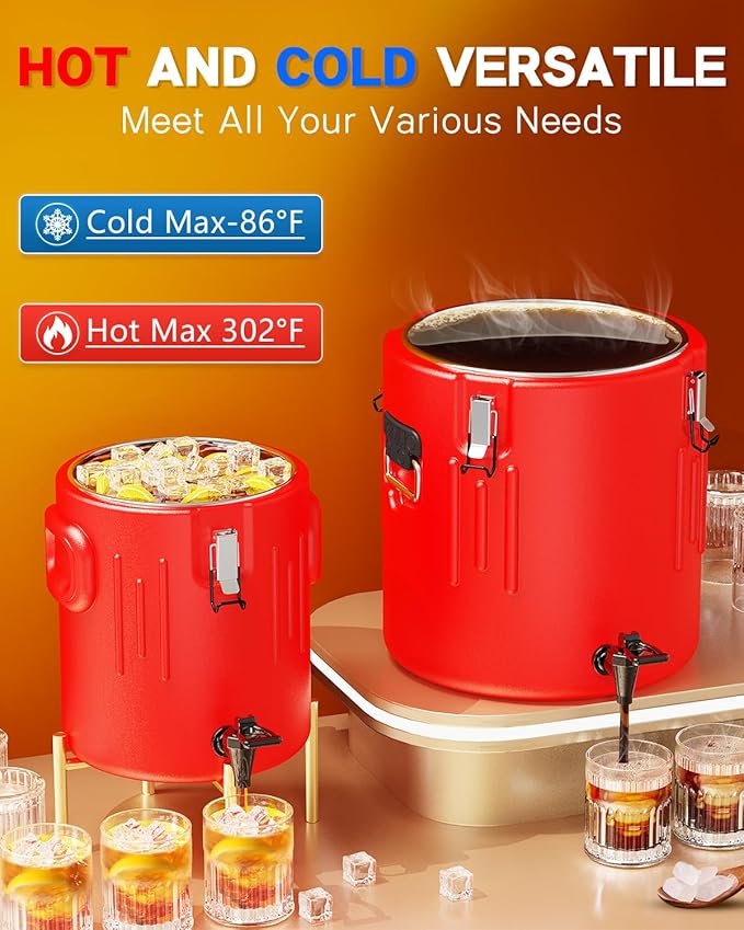 Insulated Beverage Dispenser 2 Gallon- Ice and Hot Drink Dispenser - Image 4