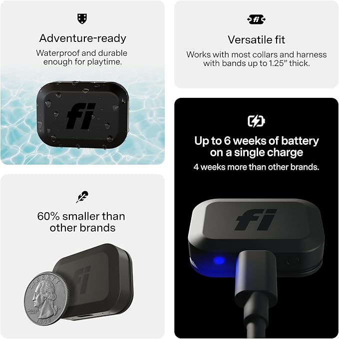 Fi Mini GPS Tracker for Dogs — 12-Month Membership Included — Smart Pet - Image 6
