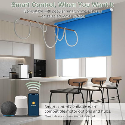 ZSHINE Motorized Blackout Window Blinds Customize Width Remote Control Wireless - Image 2