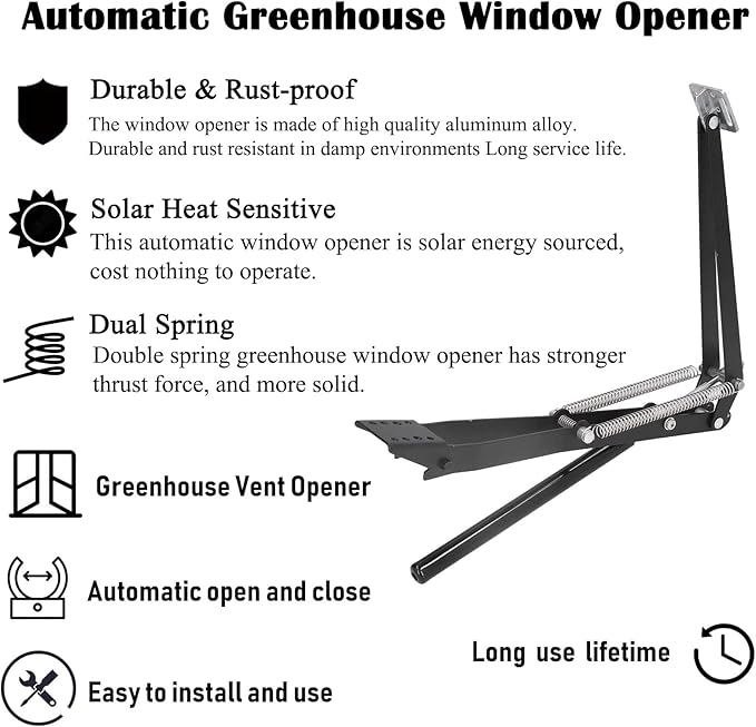 Auto Vent Opener Automatic Greenhouse Windows Opener Temperature Sensitive Roof - Image 3