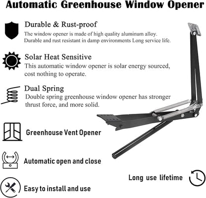Auto Vent Opener Automatic Greenhouse Windows Opener Temperature Sensitive Roof - Image 3