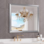 Amorho 40x36 Inch Bathroom Mirror Silver, Thick Metal Framed Wall Mirrors by Amorho