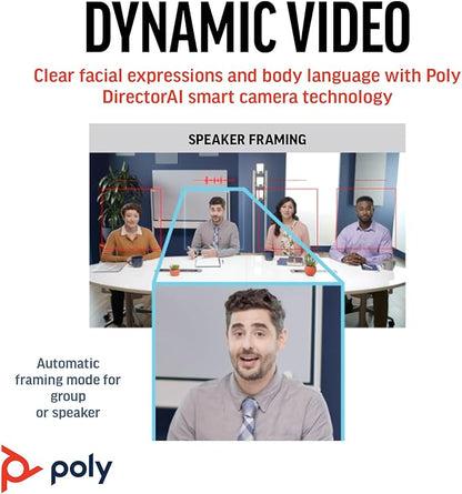 Poly Studio R30 4K Video Conferencing Bar – Camera, & Speaker - Image 4
