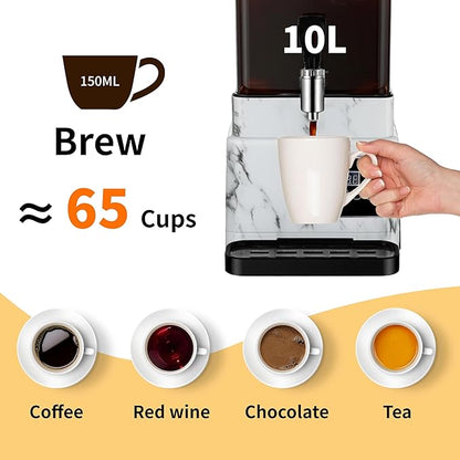 Coffee Urn Commercial Coffee Maker, 10 L 65 Cups, Transparent Electric - Image 6