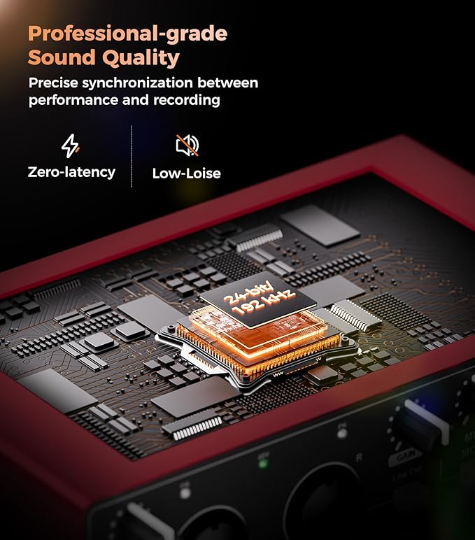 TISINO Audio Interface 24Bit/192kHz, USB Audio Interface - Image 4