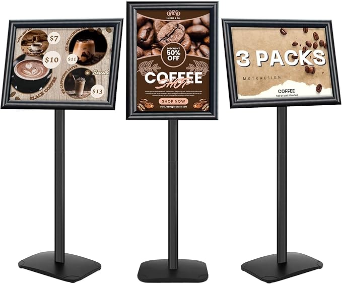 Mutualsign 3Pcs Heavy Duty Pedestal Sign Holder by Mutualsign