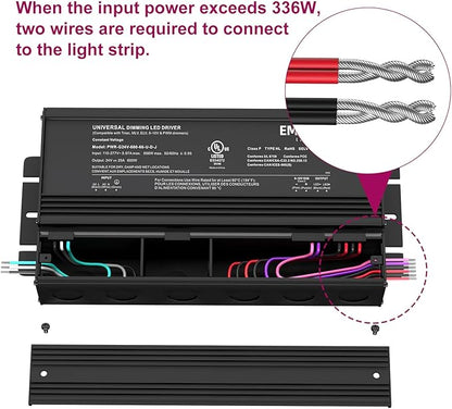 EMITEVER Dimmable Led Driver, 600W AC 110V-277V to DC 24V Transformer, 5-in-1 - Image 2