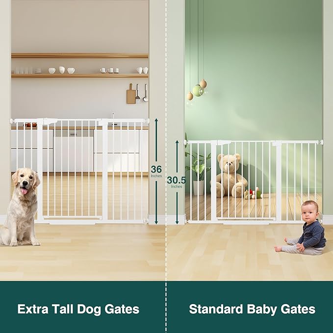 Cumbor 36" Extra Tall Baby Gate - Image 5