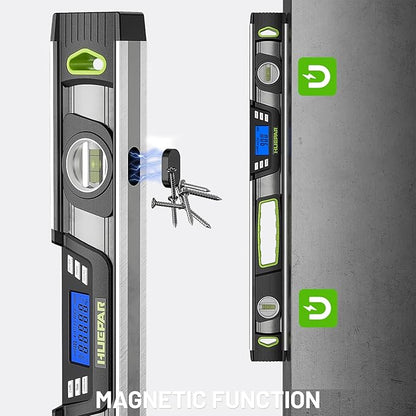 Huepar 24-Inch Digital Level, Professional Magnetic Electronic Torpedo Level - Image 4