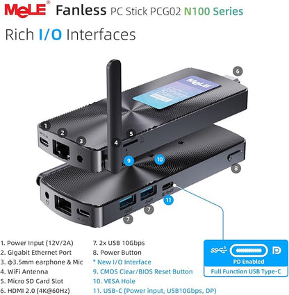 MeLE Upgraded PCG02 Fanless Mini PC Stick - Image 5