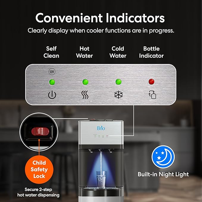 Brio Self Cleaning Bottom Loading Water Cooler Water Dispenser – Limited Edition - Image 8