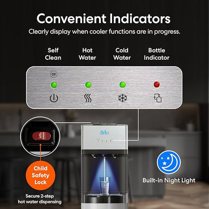 Brio Self Cleaning Bottom Loading Water Cooler Water Dispenser – Limited Edition - Image 8