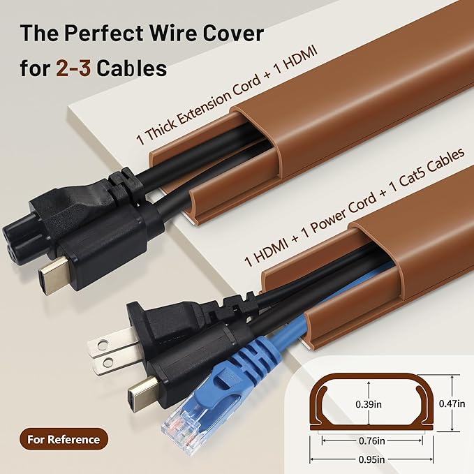 ZhiYo Cable Hider Raceway Kit, 68in Wire Hiders - Image 2