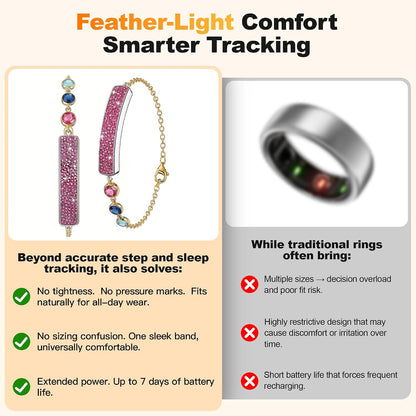 smart bracelet for women – fitness tracker with showing dimensions