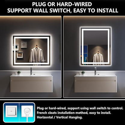 YEELAIT 40x32 Inch LED Bathroom Mirror - Image 7