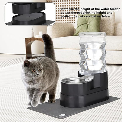 RIZZARI Automatic Dog Water Dispenser: 7L Black Stainless Steel Feeder - Image 4