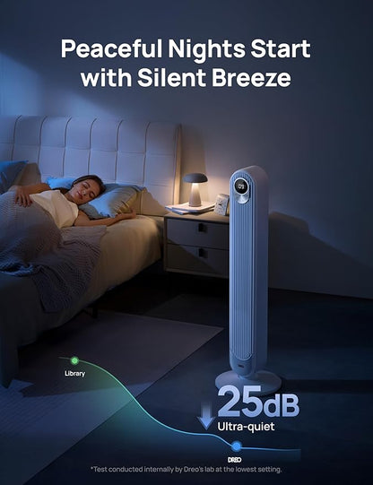 Dreo Smart Tower Fan for Bedroom, Floor Standing Bladeless Oscillating Fan - Image 3