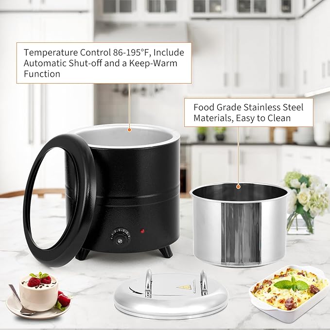 13.7QT Commercial Grade Soup Warmer Kettle - Image 6
