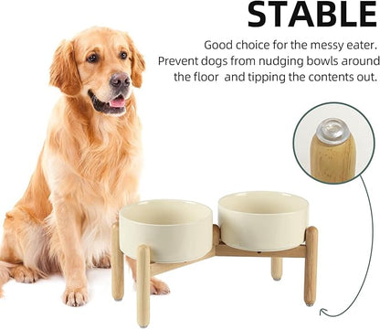 Ceramic 7.3inch Raised Double Bowls Set - Image 6