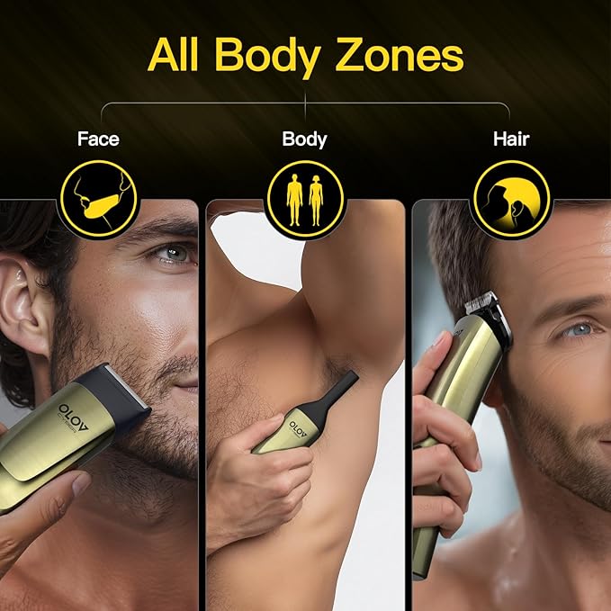 OLOV CYBER Beard Trimmer for Men, 17-in-1 Mens Grooming Kit - Image 3