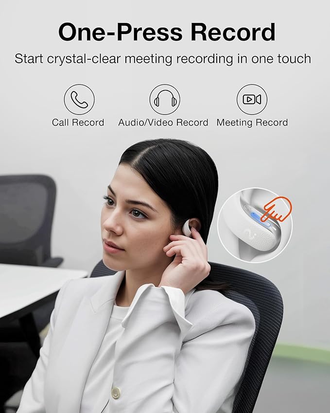 OpenNote AI Voice Recorder – Open Ear Headphones - Image 2