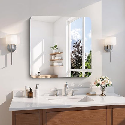 CILIBER Frameless Wall Mirror, HD Shatterproof Vanity Mirror by CILIBER