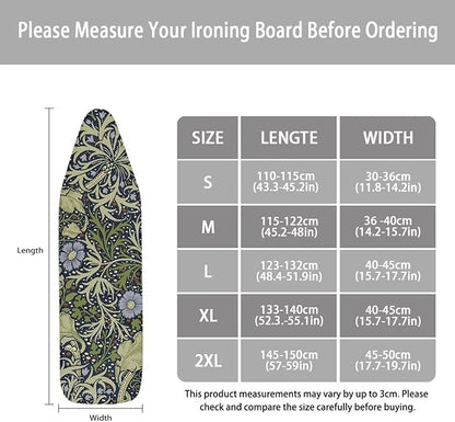 ZCFYGDX William Morris Prints Ironing Board Cover - Image 6