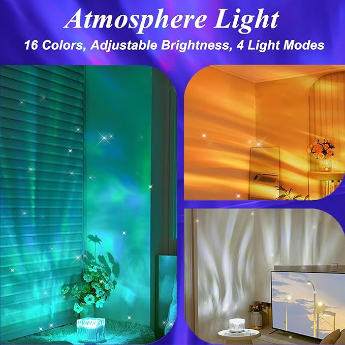 Northern Lights Projector Touch, 16 Colors Changing Light Dimmable Mood Lighting - Image 4
