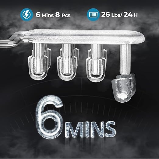 Antarctic Star Countertop Ice Maker, 9 Cubes in 6 Mins, Portable Ice Machine - Image 3
