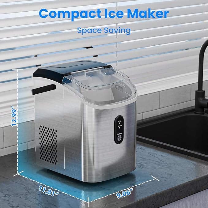 Antarctic Star Nugget Ice Makers Countertop, Portable Ice Maker Machine - Image 8
