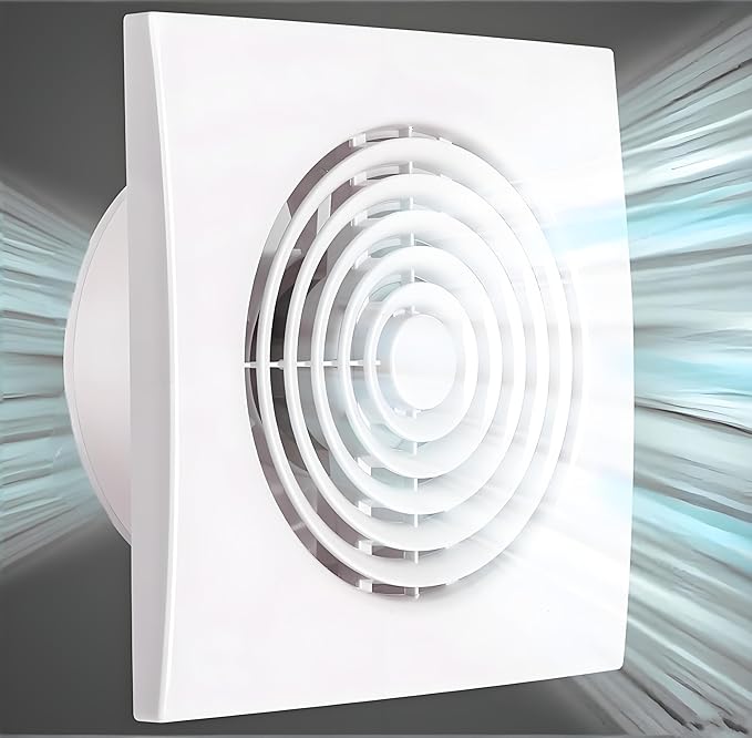 JOANAJO 6 Inch Exhaust Fan Bathroom Exhaust Fan Damper ABS Waterproof by Unknown