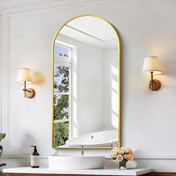 CIRCUMI Arched Wall Mirror, Metal Frame, Large Size - Image 2