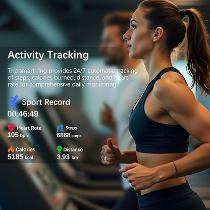 Smart Health Ring for Women Men, Fitness Tracker Ring - Image 4