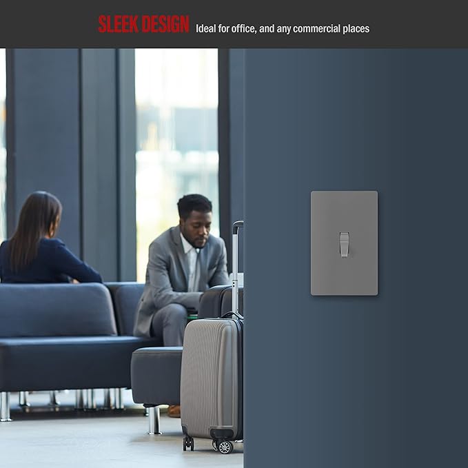 ENERLITES Screwless Toggle Switch Wall Plate, Child Safe Light Switch Cover - Image 6