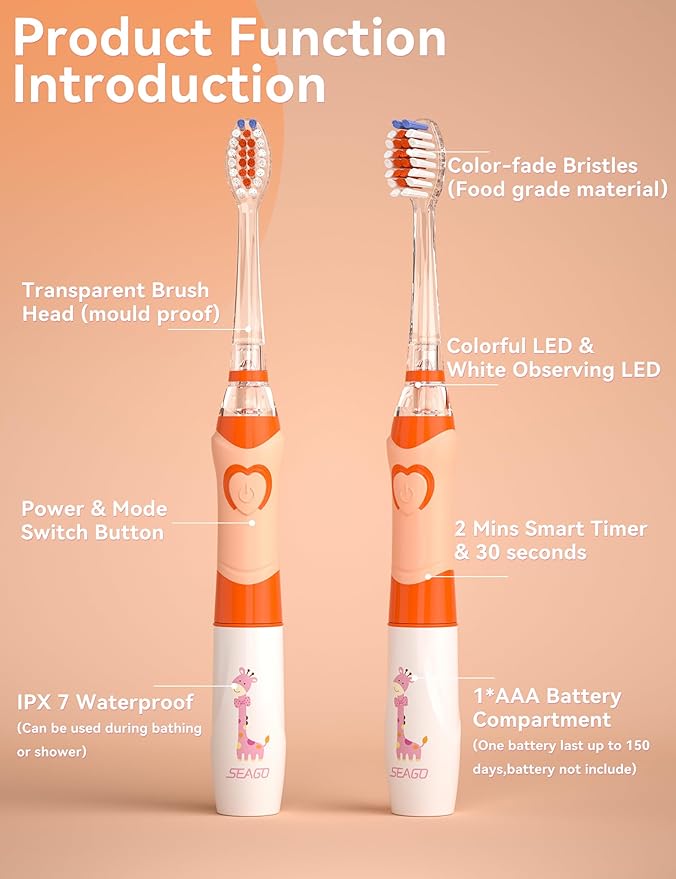 SEAGO Kids Electric Toothbrush - Image 4