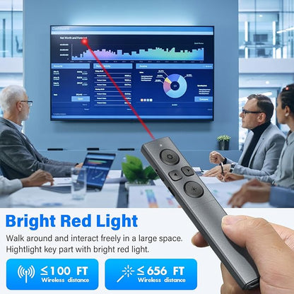 2-in-1 USB Type C Presentation Clicker, Rechargeable Wireless Presenter Remote - Image 3