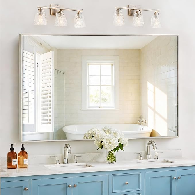 36x55 inch Bathroom Mirror, Large Rectangular Wall Mirrors by Welcometocofeny