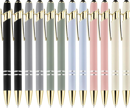 LINFANC 12 Pack Morandi Gold Ballpoint Pen by LINFANC