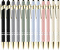 LINFANC 12 Pack Morandi Gold Ballpoint Pen by LINFANC