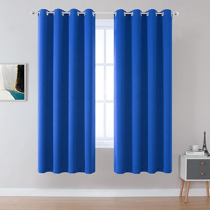 Blackout Curtain Panels/Drapes 72 Inch Length Solid Energy Efficient Room by DUALIFE