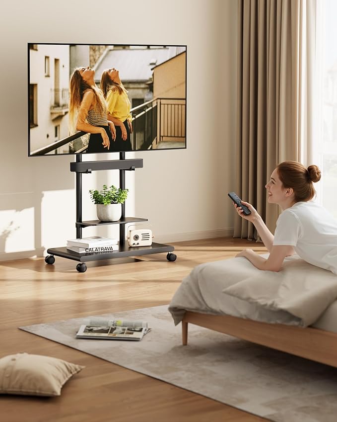 ECOTINY Steel Base Rolling TV Stand - Image 8