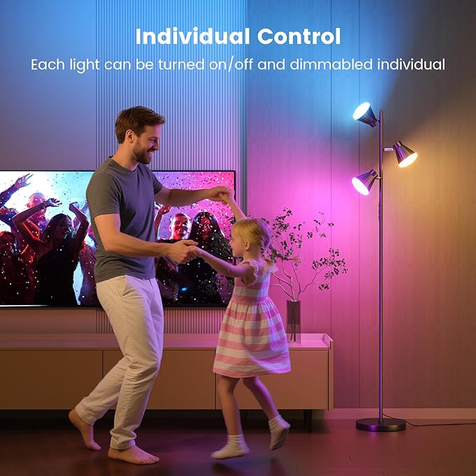SIBRILLE RGB Floor Lamp, 36W LED Dimmable Standing Lamp - Image 2