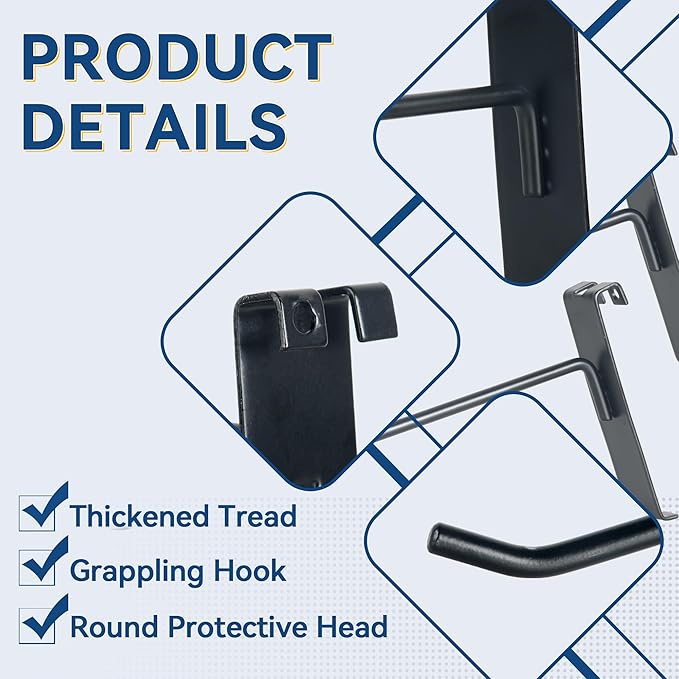 Alyoen Gridwall Hooks 6in, Metal Display Hooks - Image 4