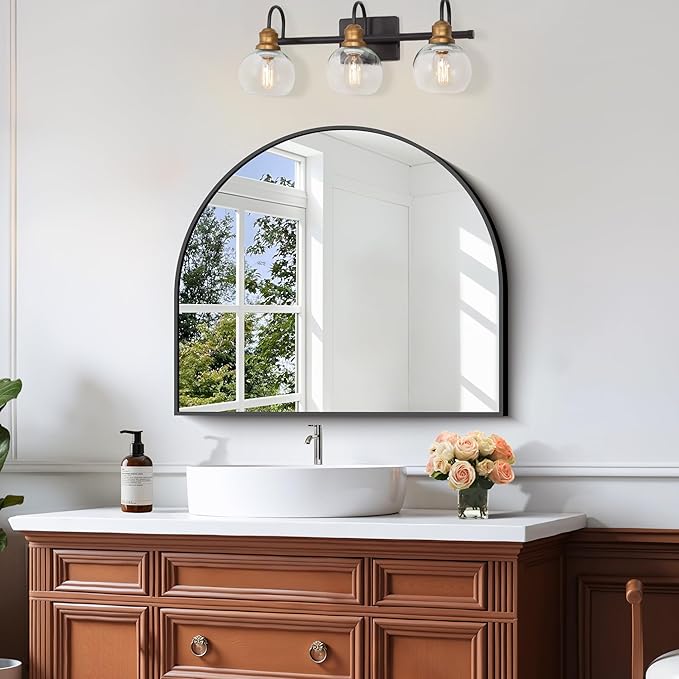 CIRCUMI Arched Wall Mirror, Metal Frame, Large Size - Image 2